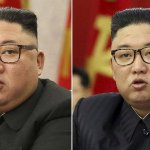 Perbedaan tubuh Kim Jong Un.(Associated Press)